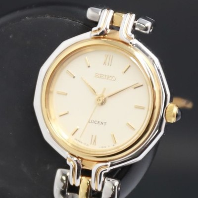 Seiko Lucent 1F21-0J60 Gold Dial Ladies Quartz Watch