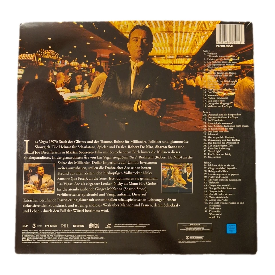 Casino Laserdisc Deutsch – Robert De Niro – Actionfilm – Sammler Rar - Bild 3 von 4