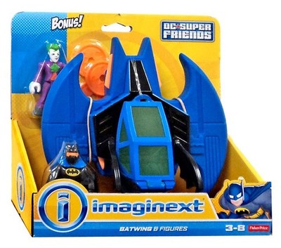 DC Super Friends Imaginext Batwing 3-Inch Figure Set [Bonus Joker Figure]