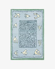 Nordic Knots A Light-Blue Rug - Hand Tufted Rug Wool Area Rug any Size Available