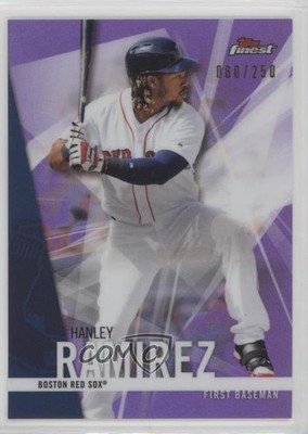 2017 Topps Finest Purple Refractor 80/250 Hanley Ramirez #12 9cf