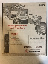 1998 Sprint Cell Phone Jetsons Vintage Print Ad Advert pa19