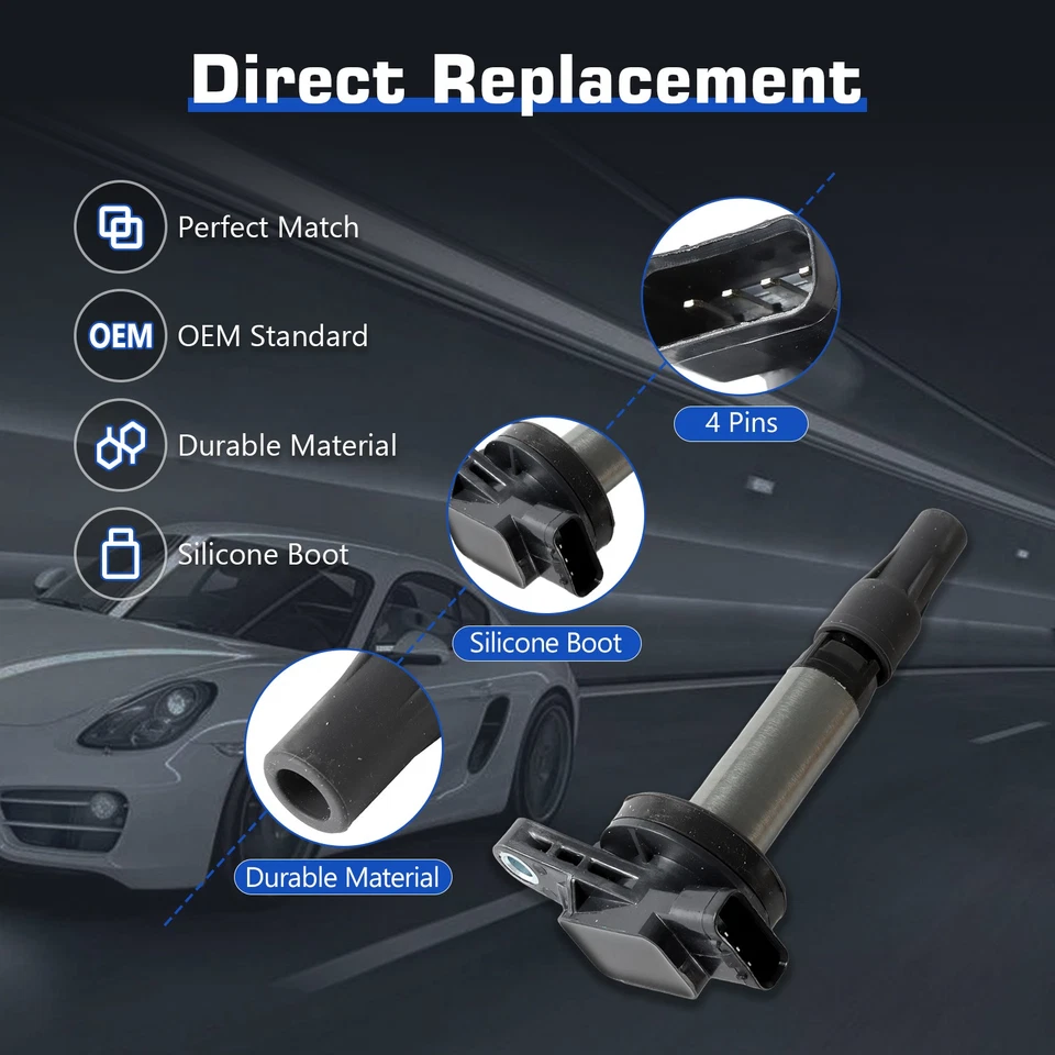 8X Bobina de encendido y 8X Bujía Platinum para 04-09 Jaguar XJ8 V8 4.2L UF519 Foto 3 de 4