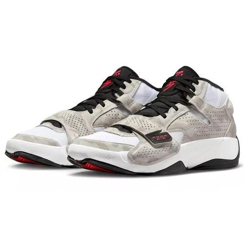 Nike Jordan Zion 2 PF White Grey Camouflage Black Red Used Sneaker