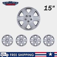 Set Of 4 15 Snap On Steel Wheel Hubcaps For 2003-2008 Toyota Corolla No Logo Set Of 4 15 Snap On Steel Wheel Hubcaps For 2003-2008 Toyota Corolla No Logo
