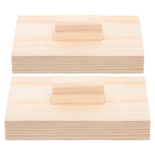  2pcs Wood Castanets: Wooden Sand Block Finger Castanet Rhythm Toy - Kids