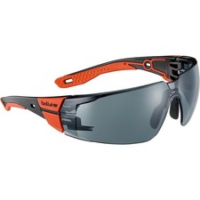 Bolle Smoked Lens Safety Glasses RUSPMN21E RUSH+ With Platinum Coating