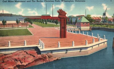 The Rocks Delaware Carl Mines Monument & The Rocks Christina Park Wilmington Delaware DE ...