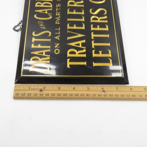 Vintage Drafts & Cable Transfers Plastic Over Embossed Metal Black/Gold 15"x 8" - Picture 8 of 8