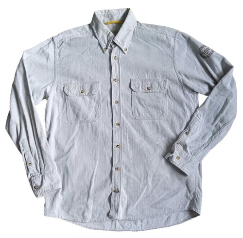 Camisa de pana Camel Active para hombre mediana beige abotonada algodón manga larga