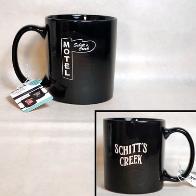 Schitt's Creek Mug Color Changing Jumbo Motel Logo 21 fl oz Black Ceramic