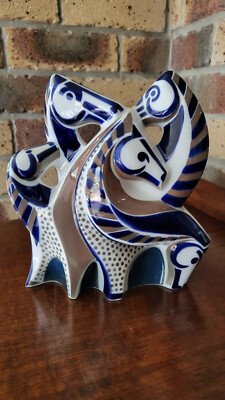 Sargadelos Wild Horses Modern Sculpture in Porcelain. Ships