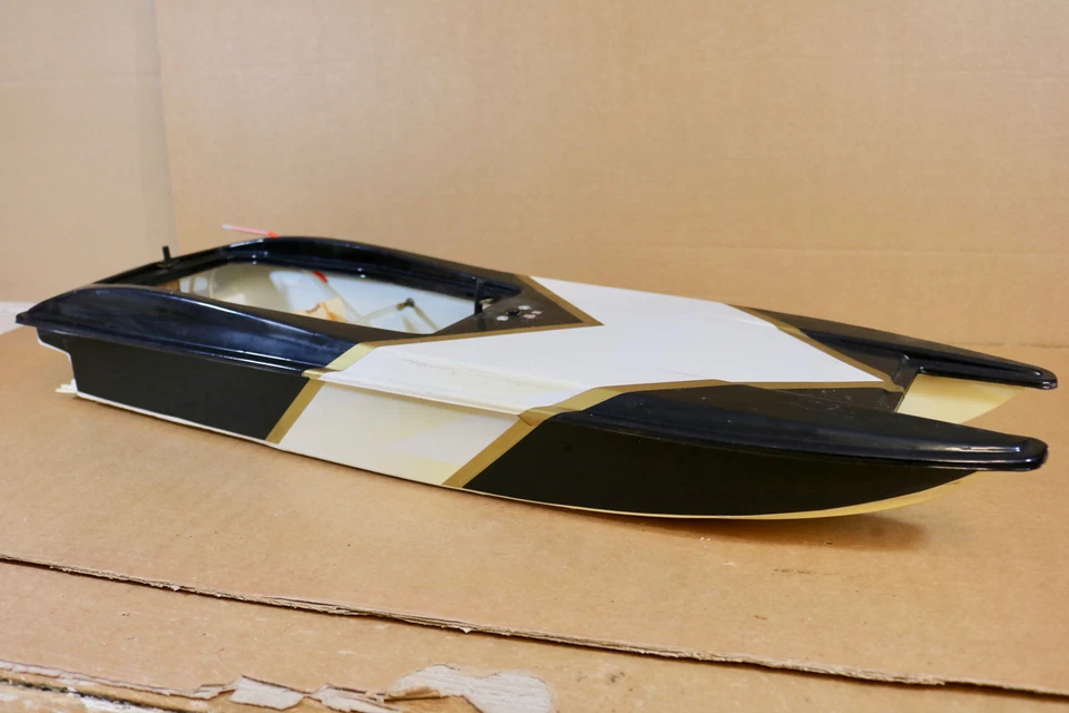 Radiocontrolado Catamarán Plástico Océano Lancha Casco Insistente Gato 2 Ni - Imagen 4 de 4