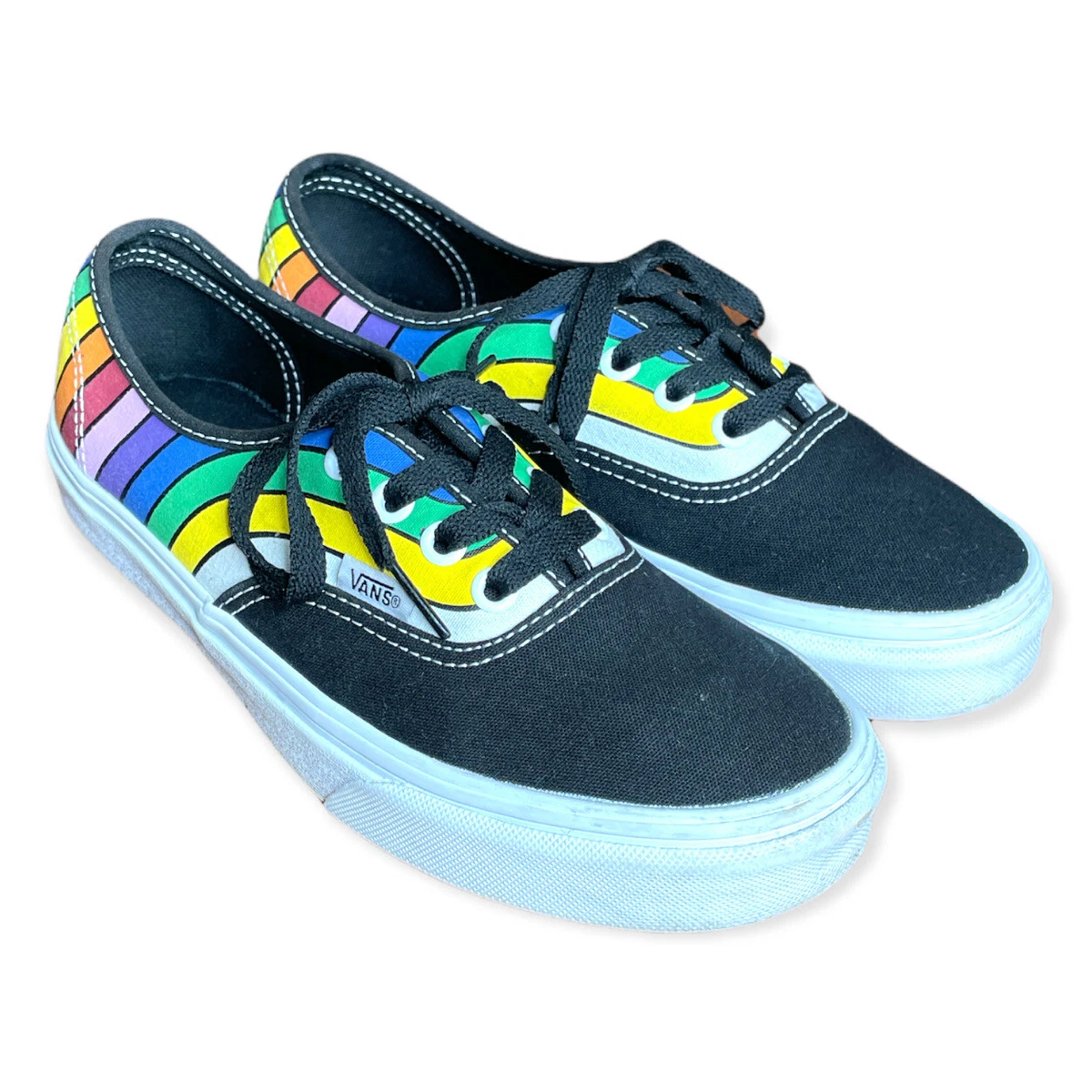 Rainbow striped vans hotsell