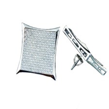 Genuine Diamond Gold Finish On Sterling Silver 0.35 0.55 Ctw Kite Stud Earring