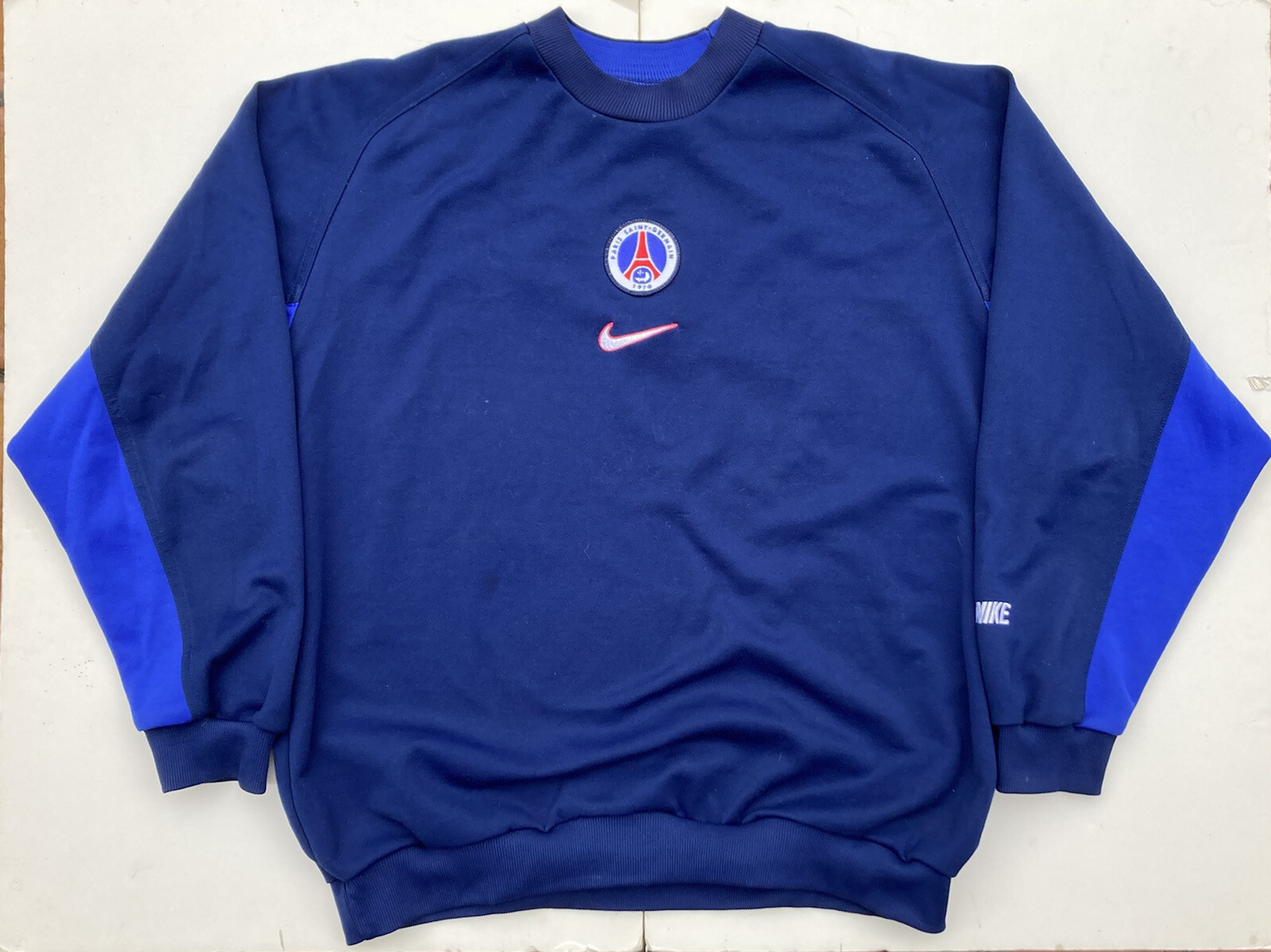 zoom ga sightseeing Vruchtbaar VINTAGE PARIS SAINT GERMAIN PSG Sweatshirt SOCCER FOOTBALL Men's Size L |  eBay