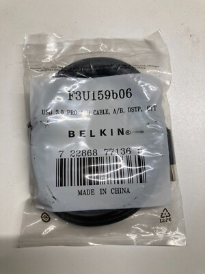 Belkin USB 3.0 Pro A/B Cable, 1,8 m