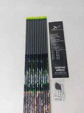 12pk Carbon Express Pile Driver Hunter 250 Uncut Shafts w/ Inserts: T1312 NEW