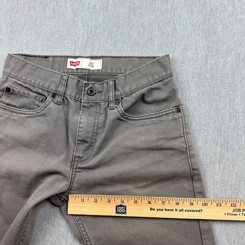 Levis 511 Pants Youth Boys 18 Reg 29X29 Gray Stretch Slim Straight Leg Denim - Picture 9 of 15