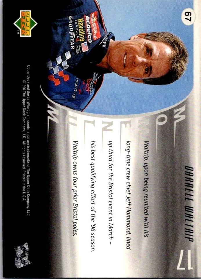 1997 Upper Deck Victory Circle #67 Darrell Waltrip's Car - Image 2 of 2