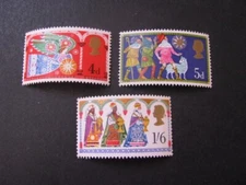 UK Stamp Set Scott # 605-607 Never Hinged Unused...Lot 2...Free Shipping!