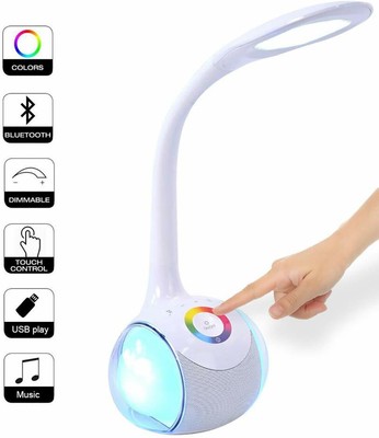 Night Light Bluetooth Speaker Colors, Dimmable Touch Sensitive USB Charging Port