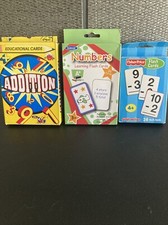 Flash Cards, Lot Early Learning Math Flash Card Bundle, Set of 3,  -