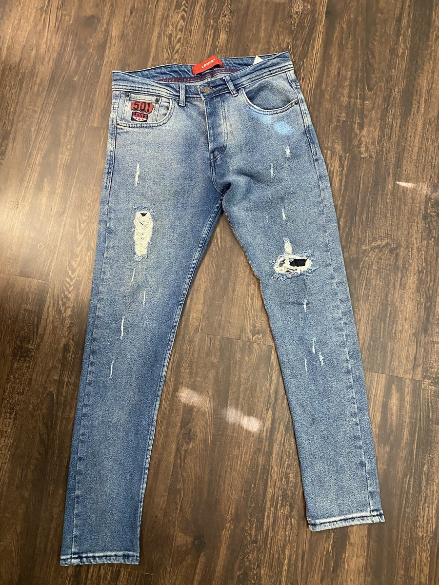 Levi's 501®︎SLIM TAPER IMPACT D Levis 501 Engineered jeans Mens Skinny tapper jeans sz 31x34 model