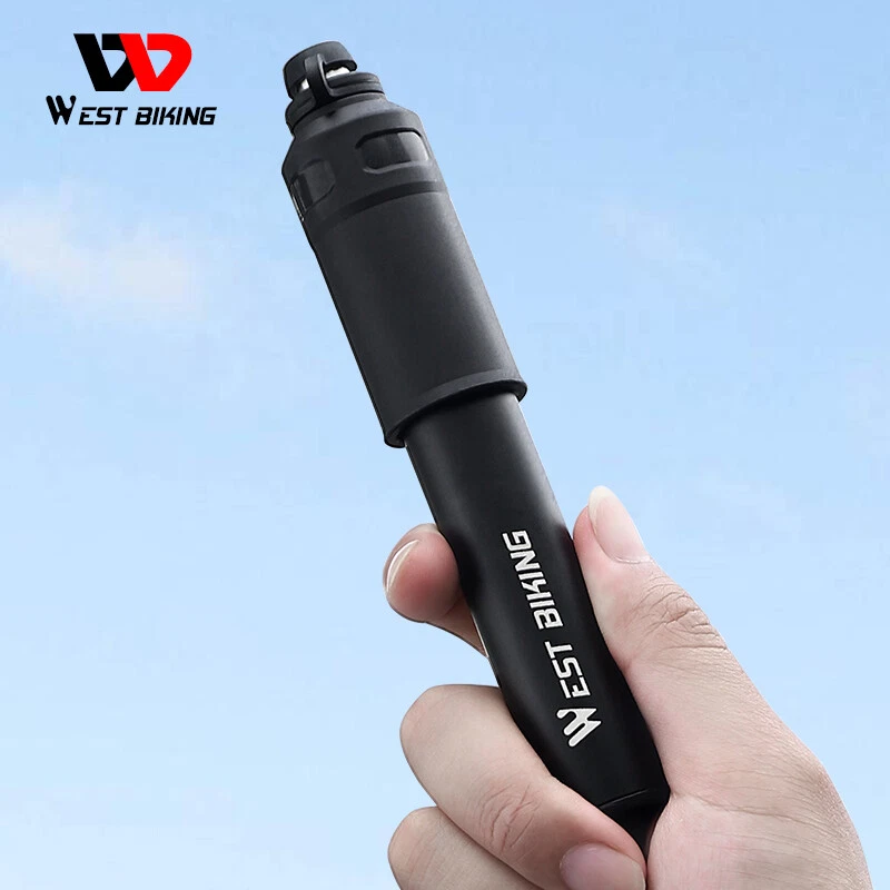 WEST BIKING Portable Bike Pump Aluminum Bicycle Tire Inflator Ball Pump 110PSI - Image 3 of 4