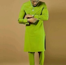 Men African Traditional Suits and Pants 2 Piece Set Formal Outfits 3XLG and 4XLG