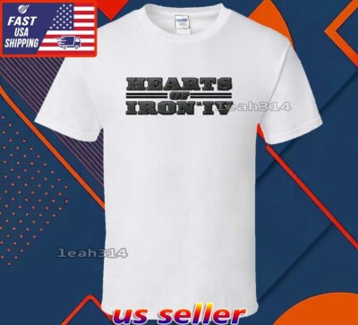 New Shirt Hearts Of Iron 4 Logo T-Shirt Funny American Usa Unisex Size S-5XL