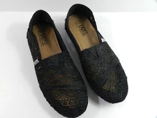 Easy USA Black Knit Slip On Shoes Size 7