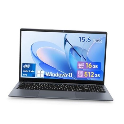  15.6 Inch Laptop, 16GB RAM 512GB SSD, Intel N95 Quad-Core Processor, X15 Pro