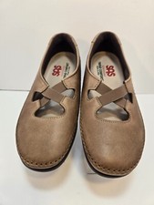 SAS Crissy Praline Nubuck Slip On Moccasins Tri Pd Comfort Shoes Women's Size 8W