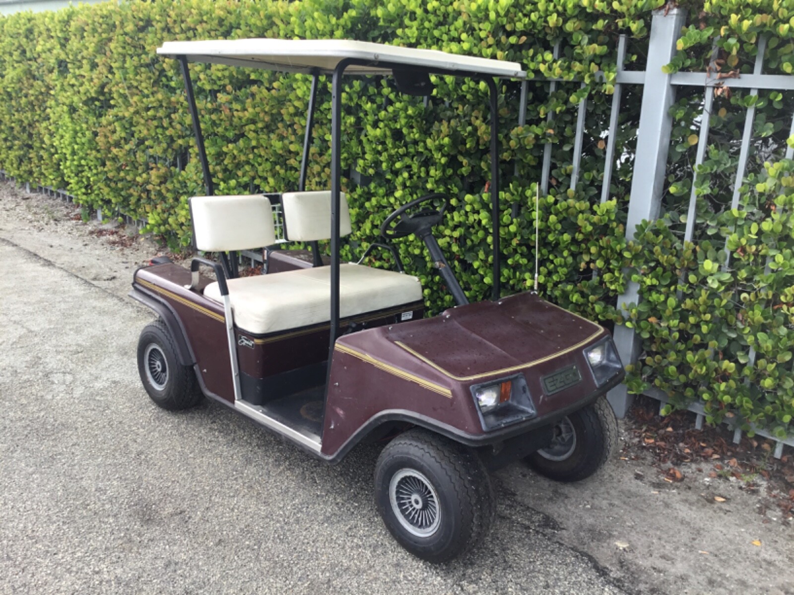 1991 EZGO 2 seat passenger 36 volt Golf Cart canopy radio lights eBay