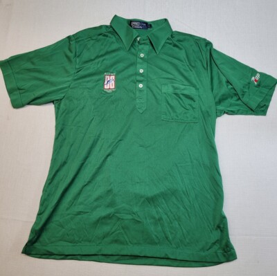 Vintage 1988 U.S. Olympic Trials Polo Tshirt Green Pro Celebrity Tee Top 80's 