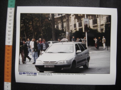 Photo Presse GAMMA 2000 Taxi en Greve Automobile CITROEN Driver on strike