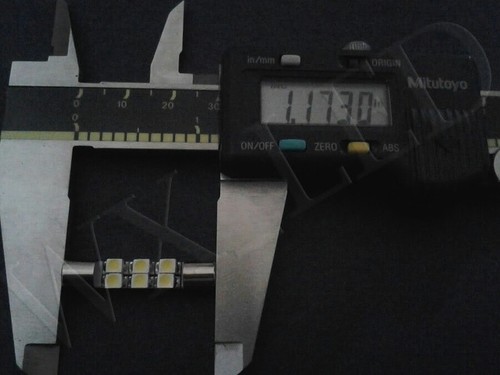 2 x Espejos Tocador Festón 29mm - 31mm Parasol Bombilla LED HID Xenón Blanco - Imagen 2 de 5