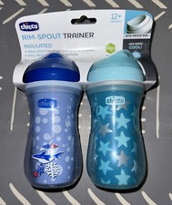 Chicco Insulated Rim Spout Trainer Sippy Cups 9 oz 2 ct