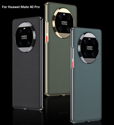 Luxury Vegan Leather Camera Protection Back case For Huawei Mate 50 / 40 Pro