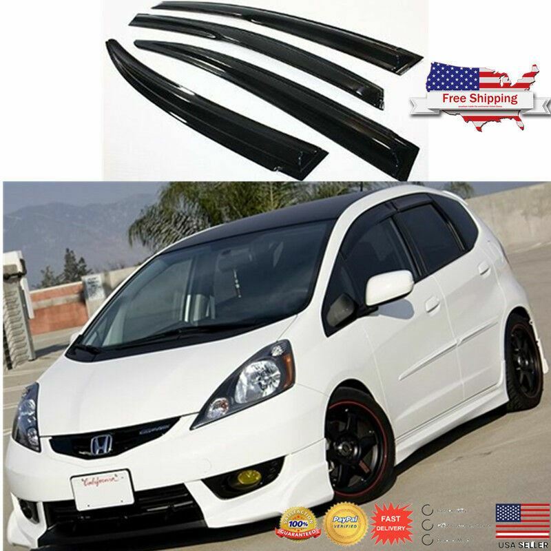 JDM 3D Wavy Wind Deflectors JDM 3D Wavy Mugen Style Window Visors For 2007-2011 Honda CR-V - Black Rain Guards & Sun Shades 2007-2011 CR-V Rain Guards - Foto 12