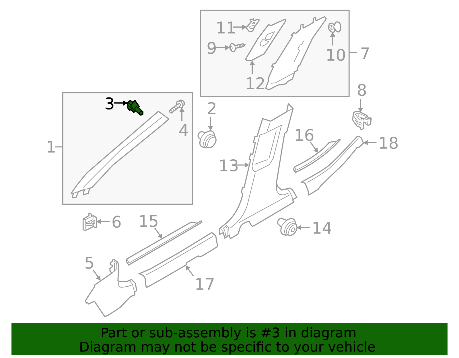Genuine Hyundai Windshield Pillar Trim Clip 85815C1100 eBay