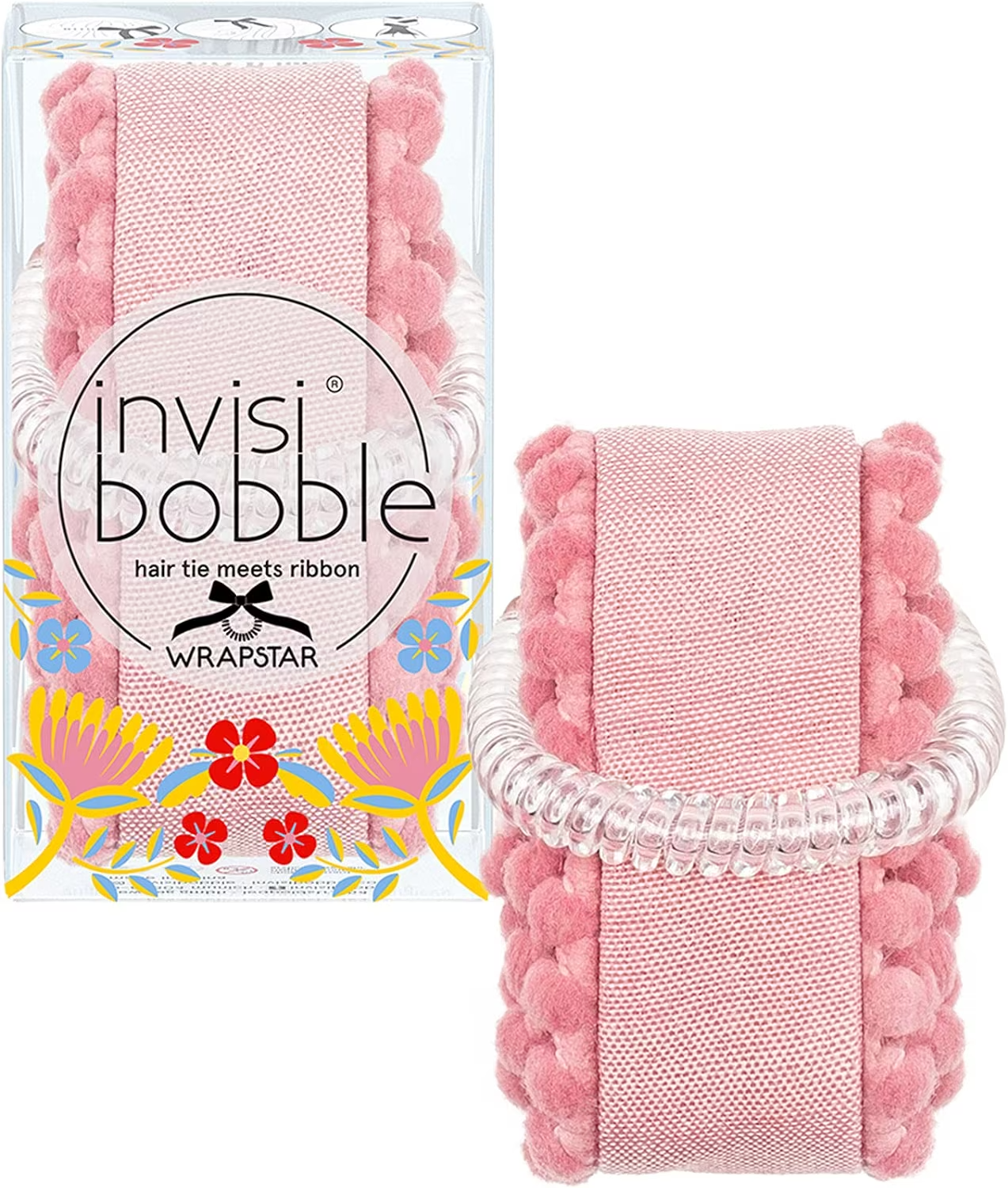 Invisibobble Wrapstar ""Ami & Co"" Headband I 2-in-1 Hair Bow Pink with Scrunchie