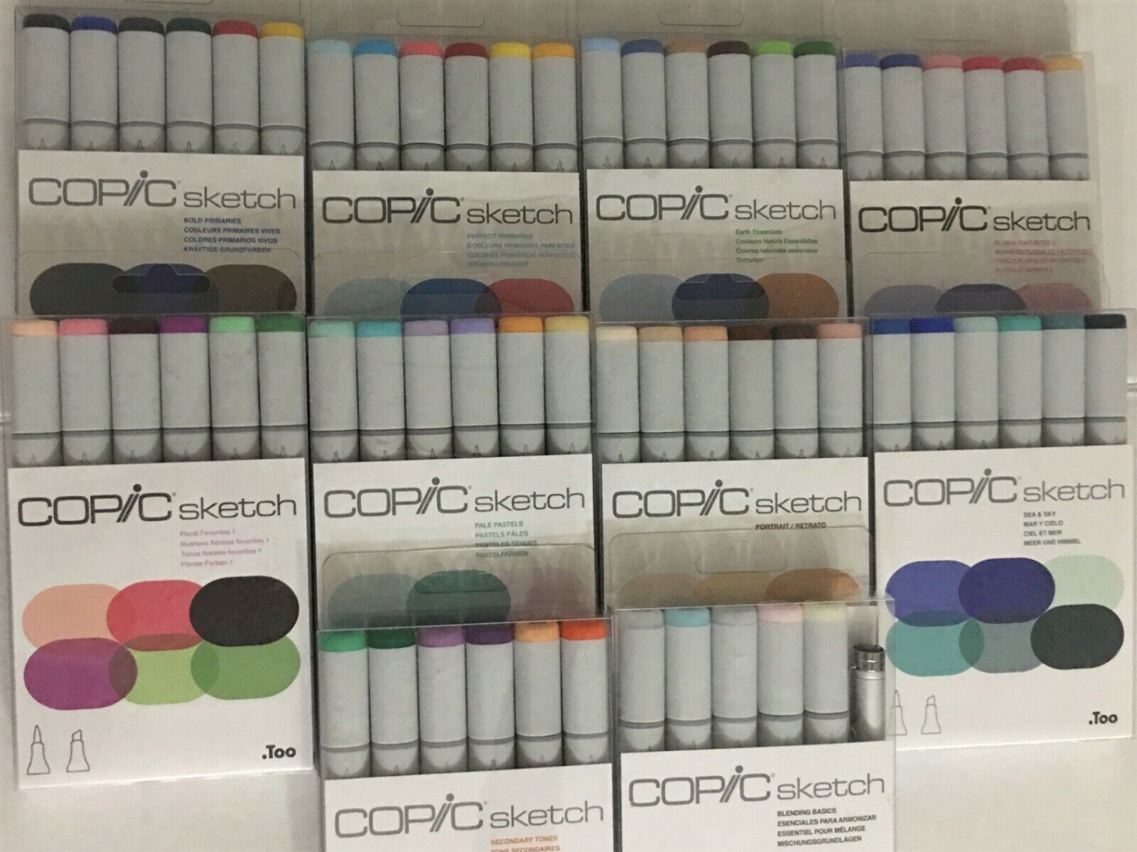 COPIC Sketch Markers ~ Assorted Color Series of 6 Markers ~ Dual – Tipped ~  NEW – Tacos Y Mas