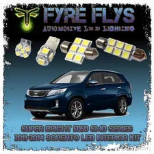 White LED interior lights package kit for 2011-14 Sorento 8 pcs 5050 series SMD