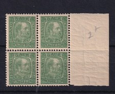 TIMBRES ISLANDE N 36 ** EN BLOC DE 4