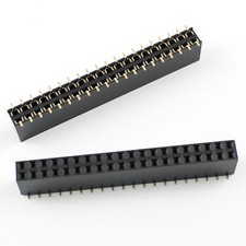 100Pcs 2.54mm Pitch 2x20 Pin 40 Pin Female SMT Double Row Pin Header Strip