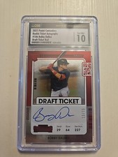 2021 Contenders Bobby Dalbec RC Auto Rookie Draft Ticket Red /75 CSG Gem Mint 10