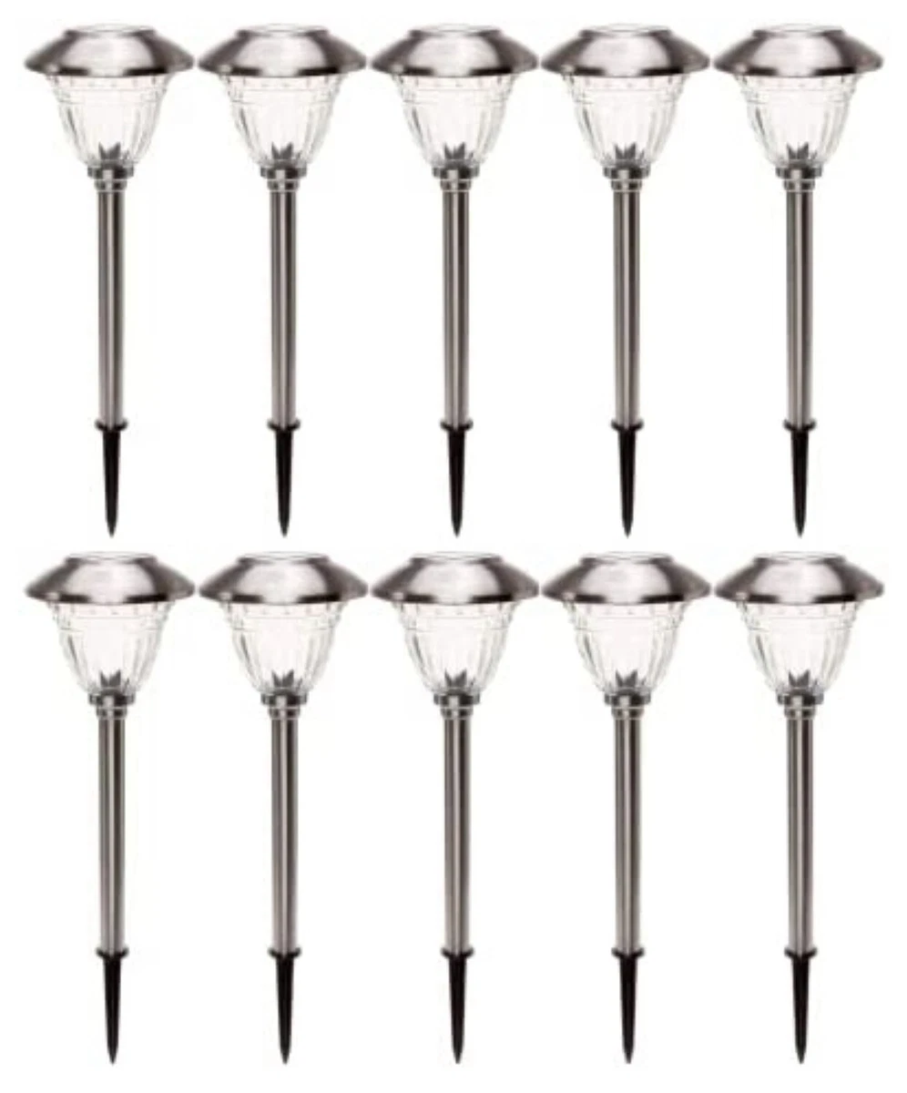 Energizer LED Solar Pathway Lights 10 Pack of Outdoor Solar Lights 6 Colors