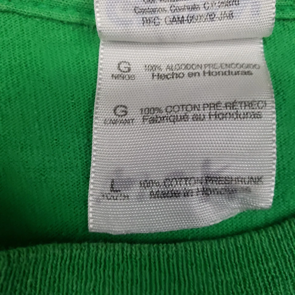 CAMP YMCA Birmingham Boys Short Sleeve T Shirt Green Retro Size Large - Image 4 of 4